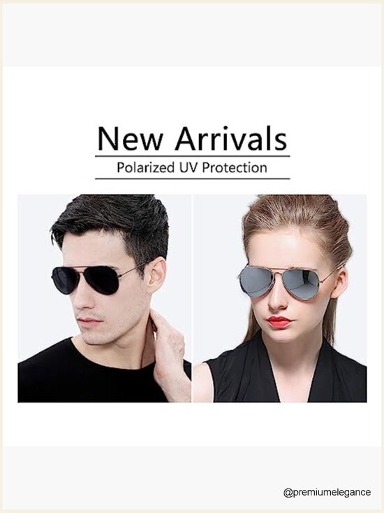 Polarized Aviator Sunglasses - Metal Frame UV Protection Driving main image 5